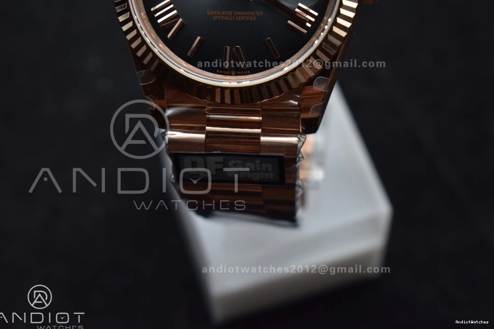 904L Bracelet (Gain President 711 Dial Best RG Weight) 40 Steel QF Edition Ombre DayDate V4 Soft Slate on A2836 0421